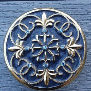 Partylite brass amd enamel travel candle holder